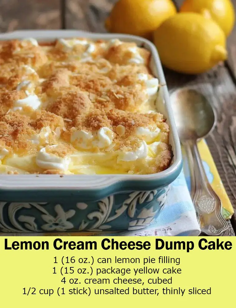 4-Ingredient Lemon Cream Cheese Dump Cake – GSEDRE